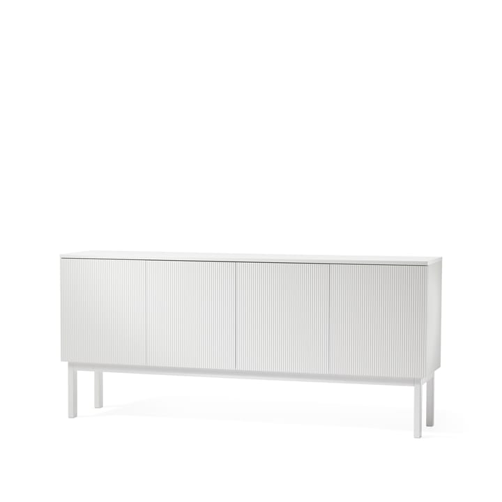 Beam side table - White lacquer, white stand - A2