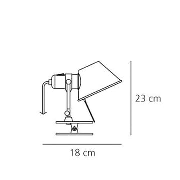 Tolomeo clip wall lamp - Aluminum, led - Artemide