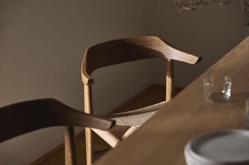 Hedda armchair - Oak-black-paper cord natural - Gärsnäs