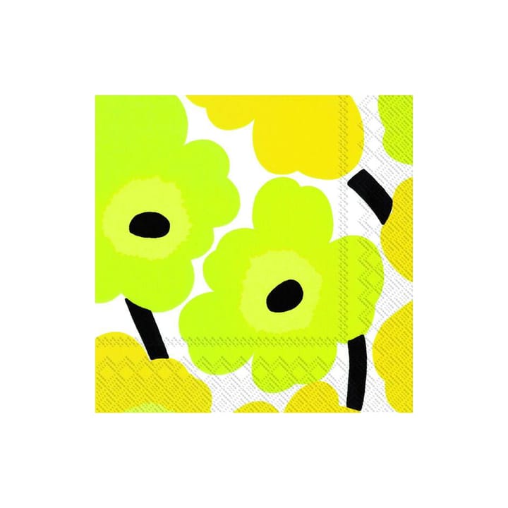 Unikko napkins 33x33 cm 20-pack - yellow - Marimekko