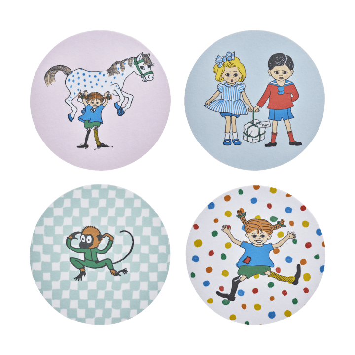 Pippi coasters 4 pieces - Boing-boing - Muurla