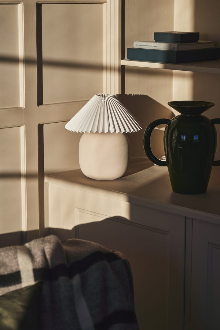 Boulder table lamp 29 cm beige-pleated white - undefined - Scandi Living