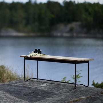 Grinda bench - Teak, black frame - Skargaarden