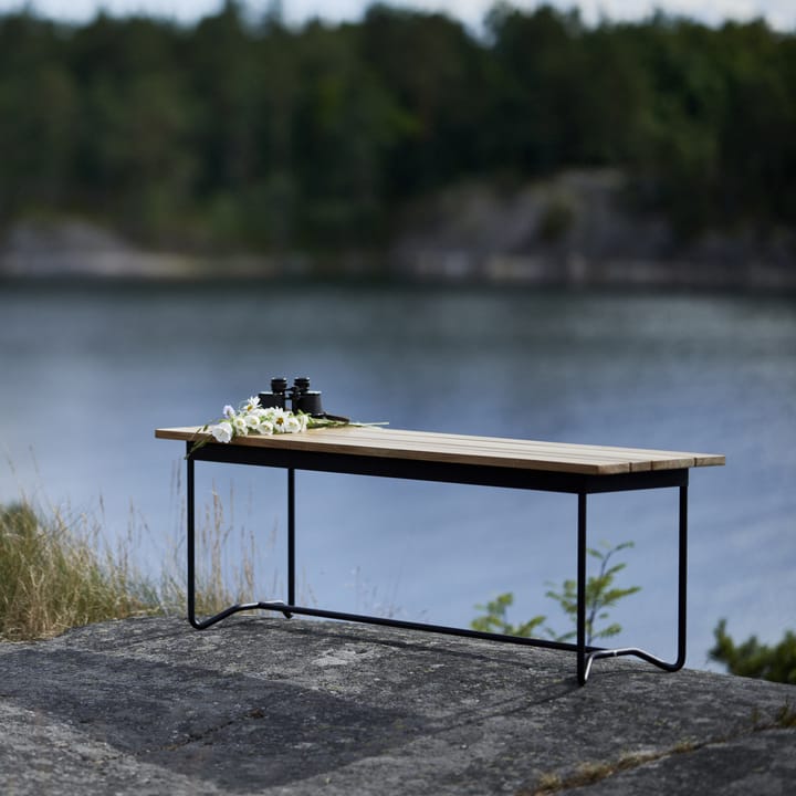 Grinda bench - Teak, black frame - Skargaarden
