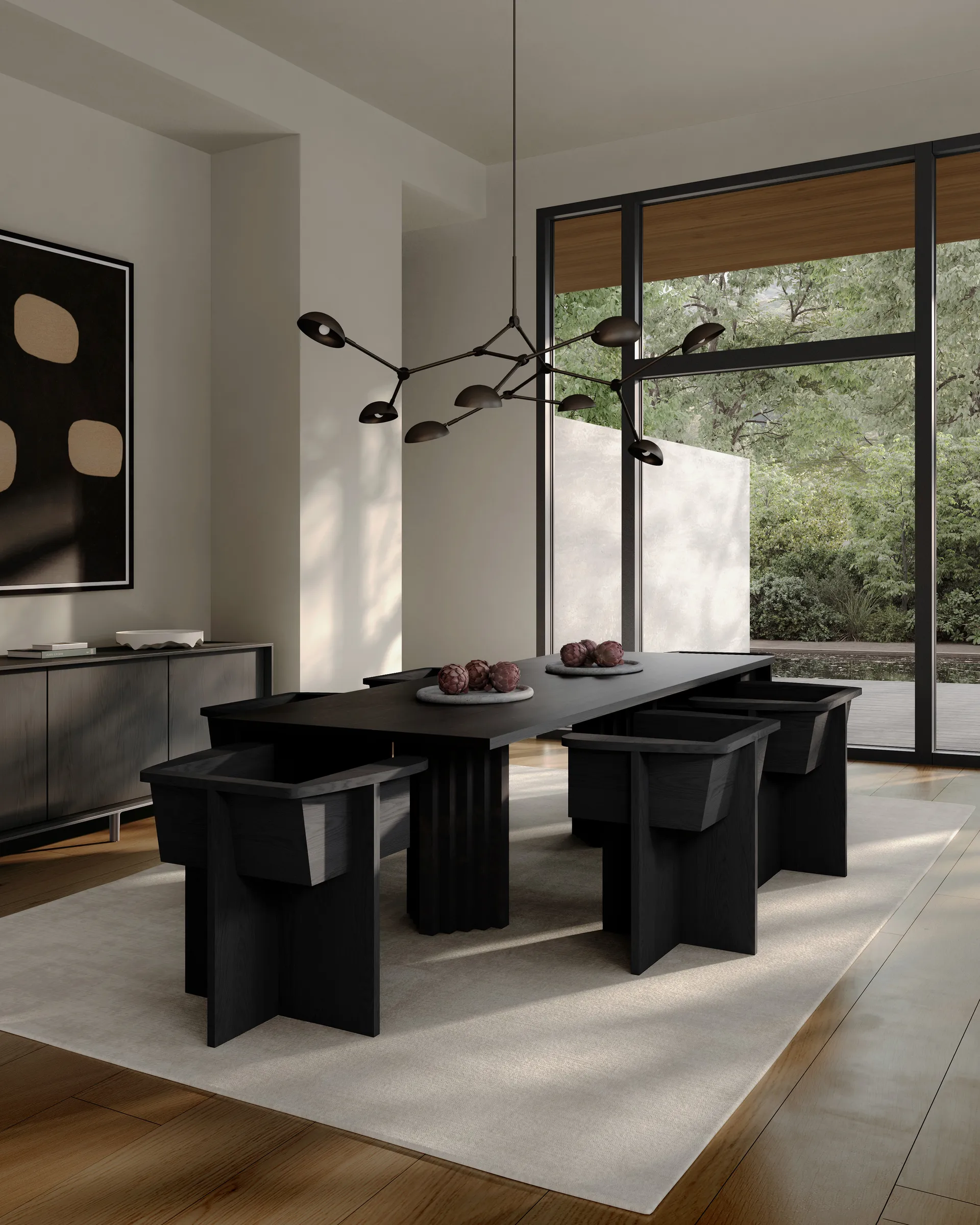 Arc dining table 95x250 cm, Coffee black oak 101 Copenhagen