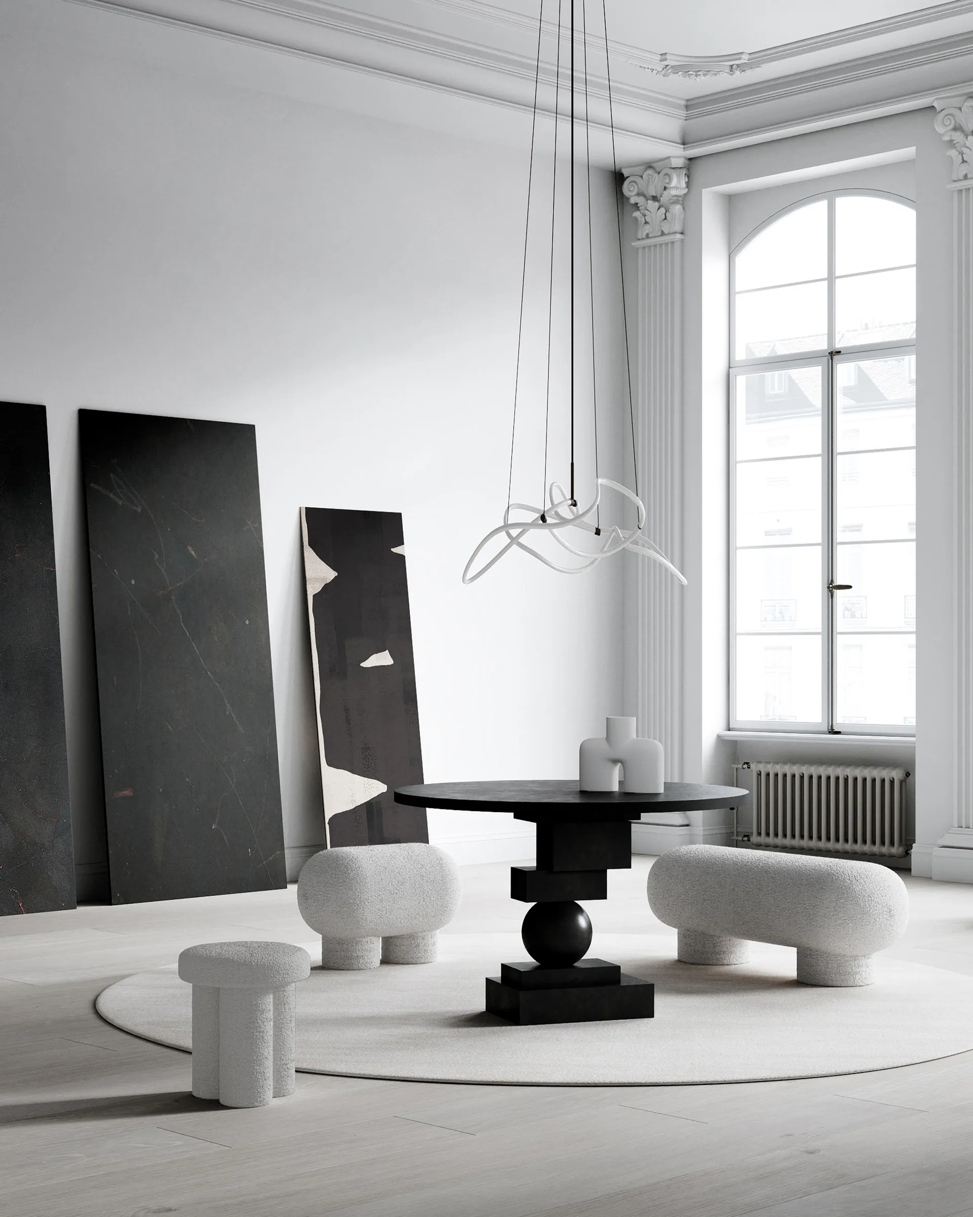 Big Foot bench small, Nubuck 101 Copenhagen