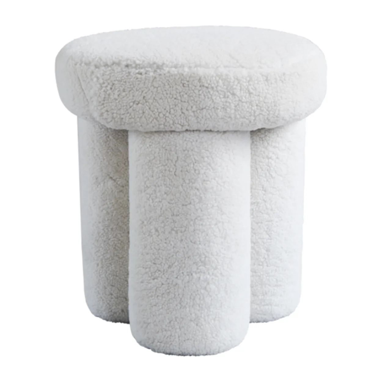 101 Copenhagen Big Foot stool sheep skin Off-white | Scandinavian Design | Stools | White