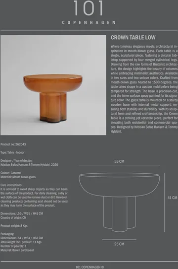 Crown side table low Ø65 cm - Caramel - 101 Copenhagen