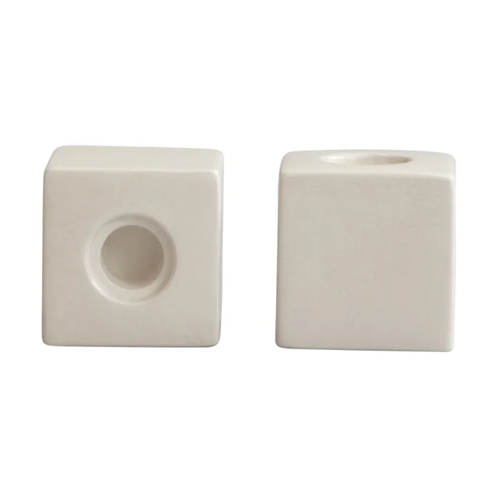 Cube candle holder 2-pack - High Glaze Birch - 101 Copenhagen