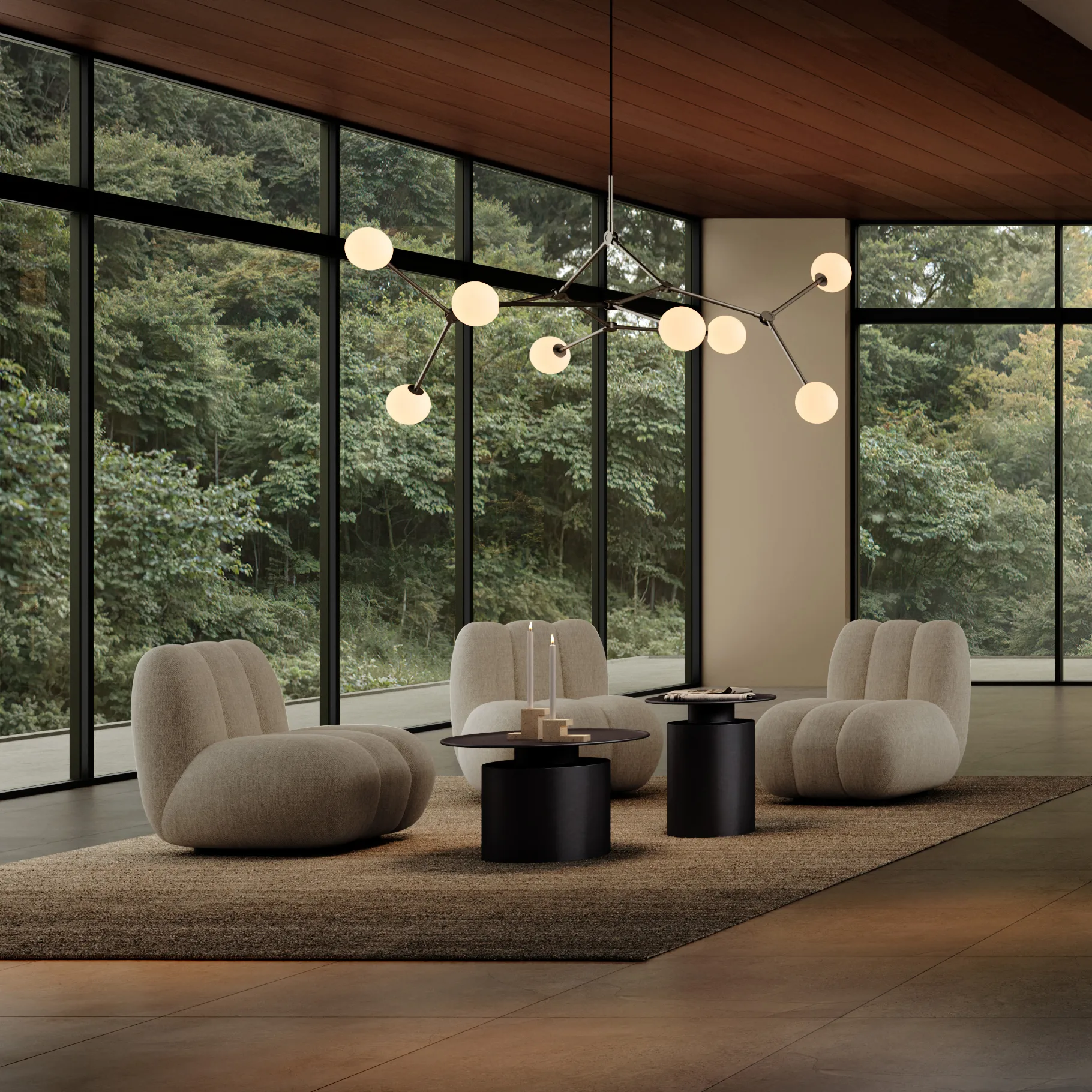 Drop Chandelier Bulp chandelier grande, Gray 101 Copenhagen