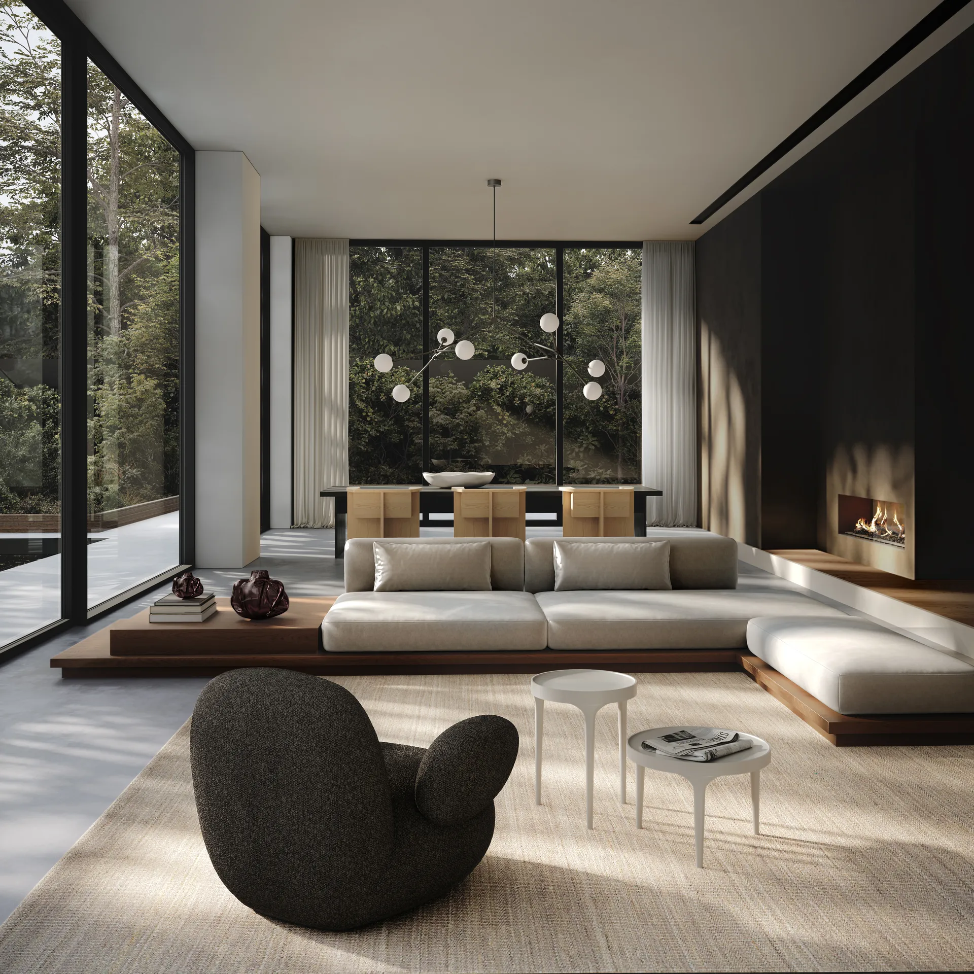 Drop Chandelier Bulp chandelier grande, Gray 101 Copenhagen