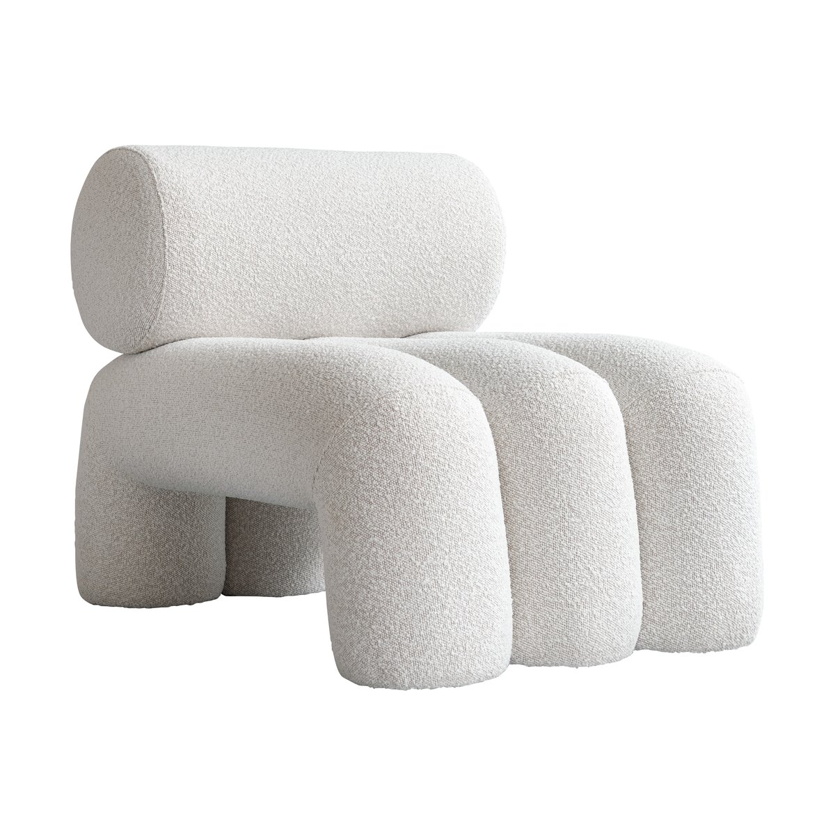 101 Copenhagen Foku Chair lounge chair Bouclé | Scandinavian Design | Armchairs & footstools | White