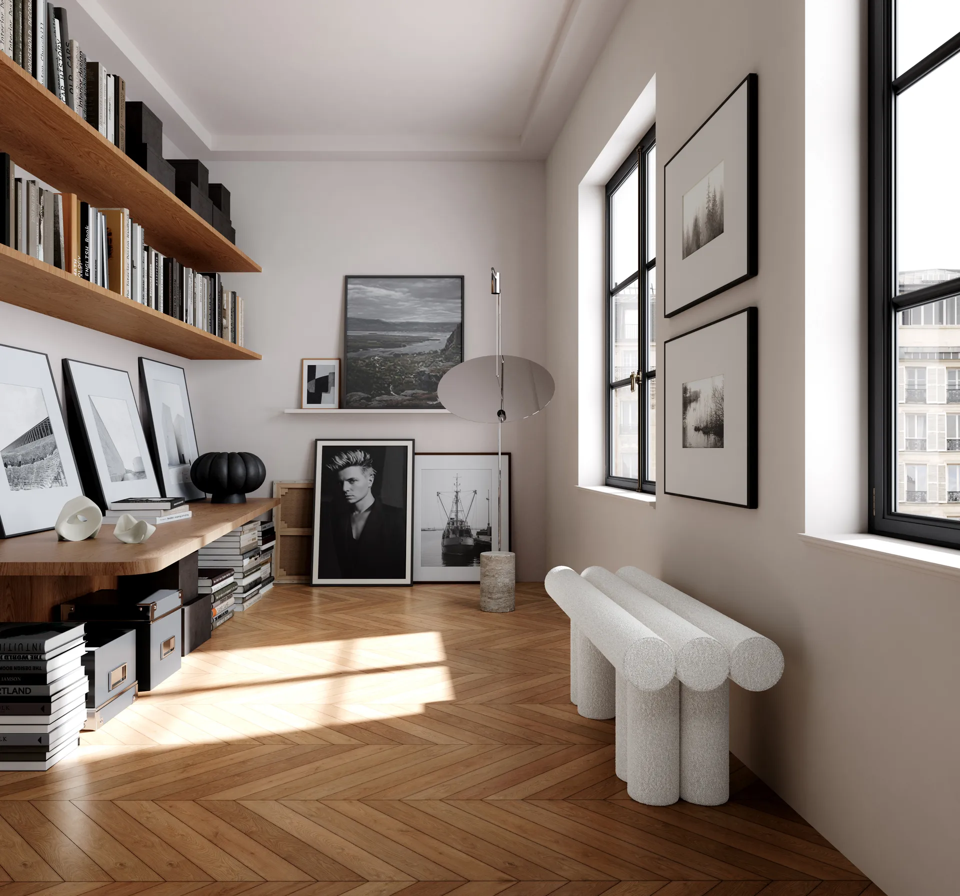 Hiro bench with seat, Off white 101 Copenhagen