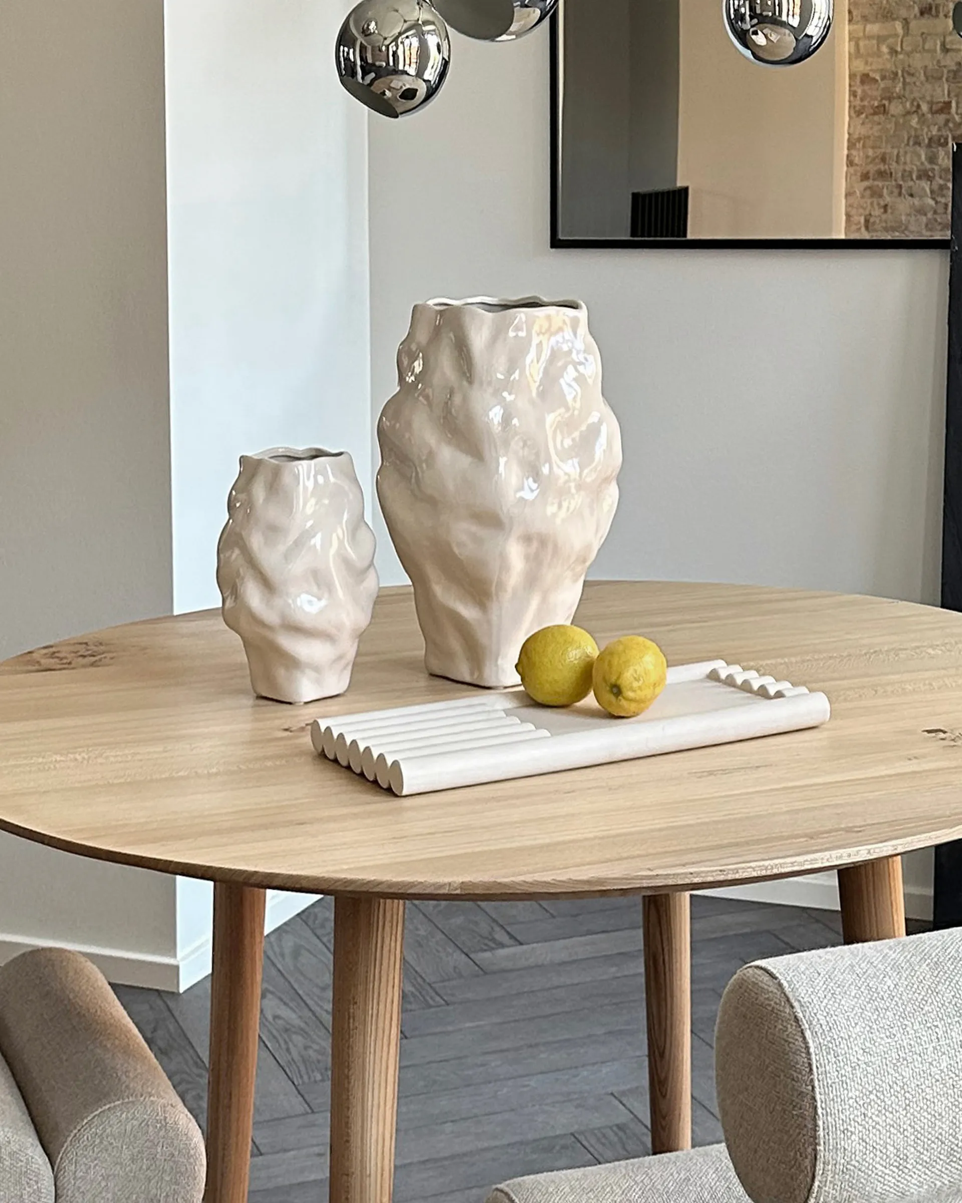 Katachi vase medium, High glaze birch 101 Copenhagen