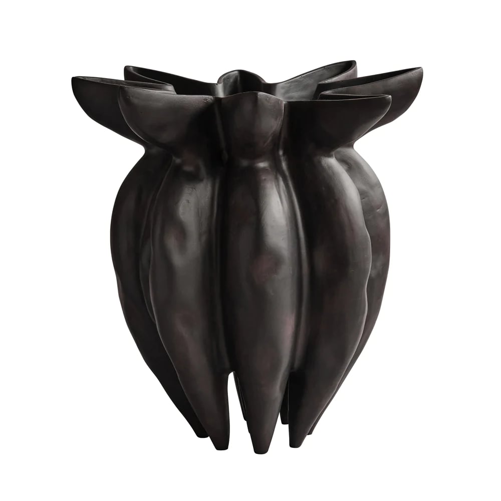101 Copenhagen Lotus mini vase 35x32 cm Coffee | Scandinavian Design | Vases | Black