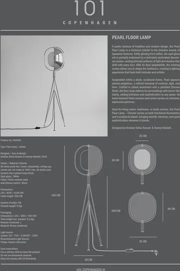 Pearl floor lamp - Chrome - 101 Copenhagen