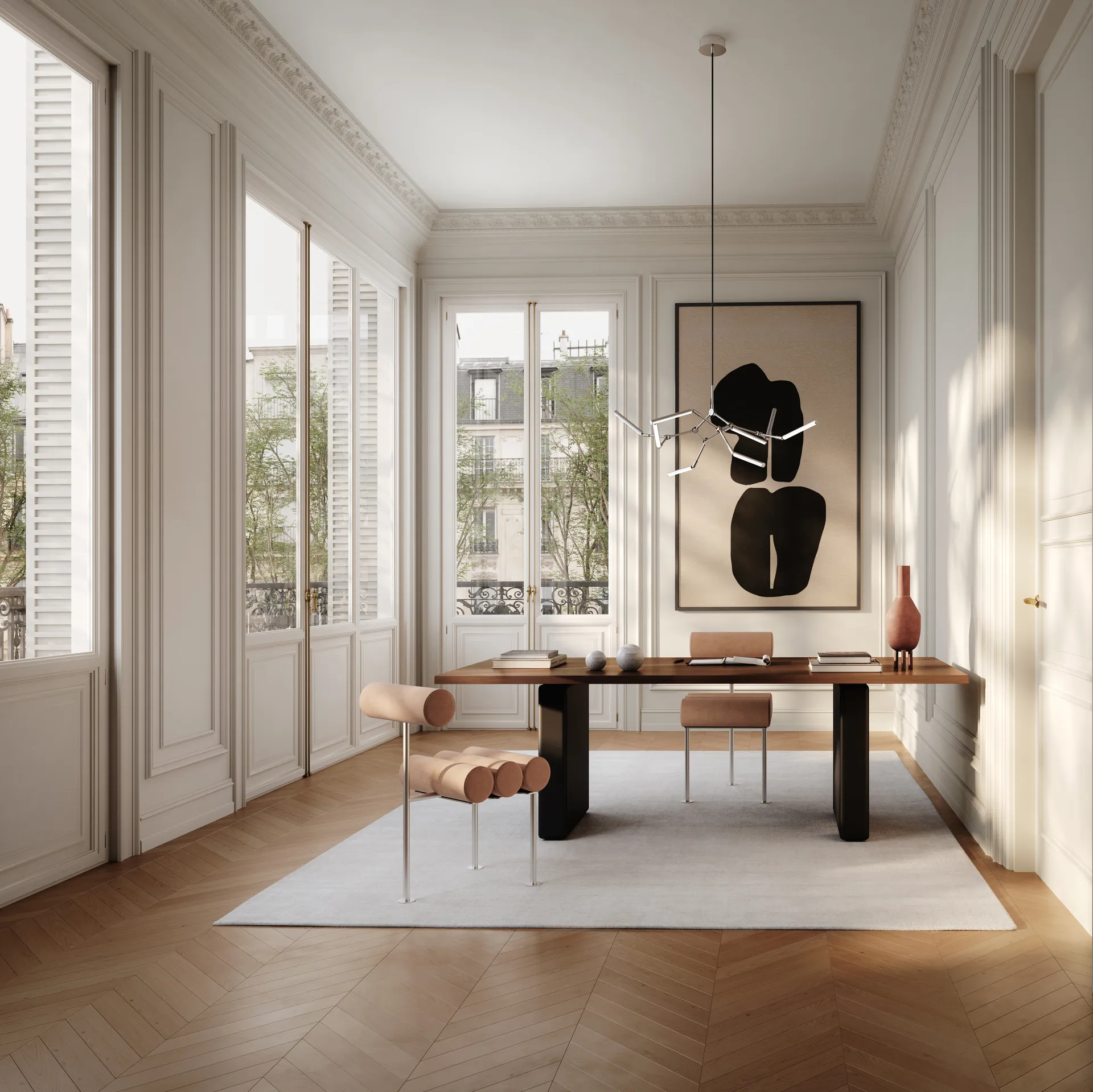 Stick chandelier ceiling crown mini, Chrome 101 Copenhagen