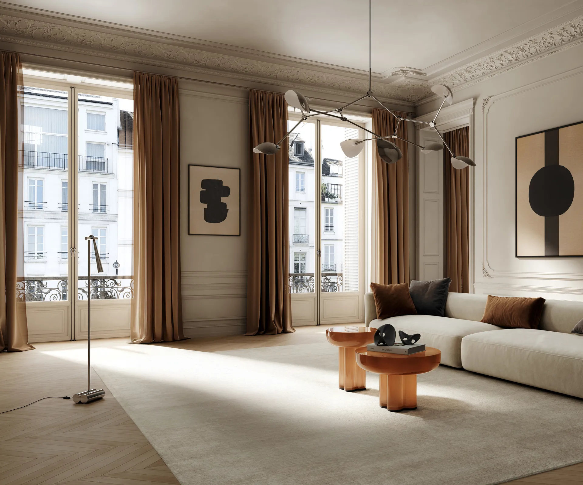 Stingray chandelier grande, Chrome 101 Copenhagen