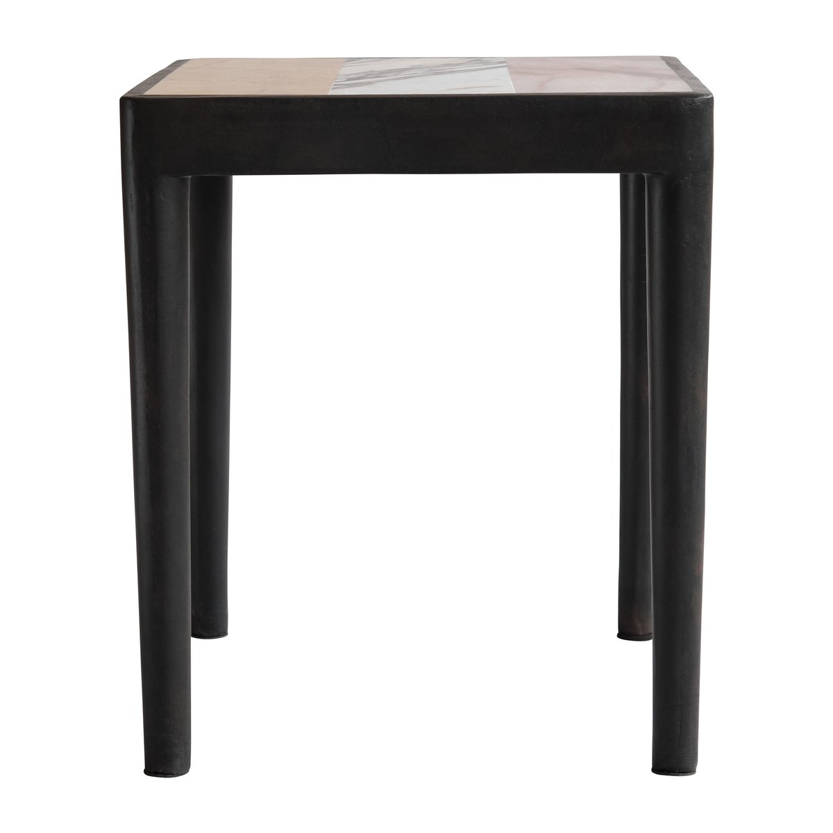 101 Copenhagen Tairu table 38x38 cm striped Peach-Calacatta-Yellow