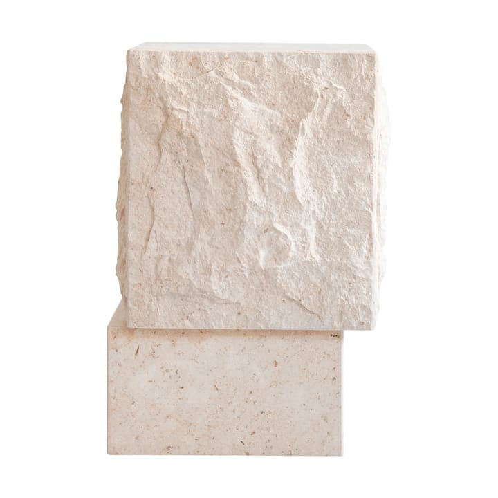 Temple side table tall 50x33 cm - Chrome-limestone - 101 Copenhagen