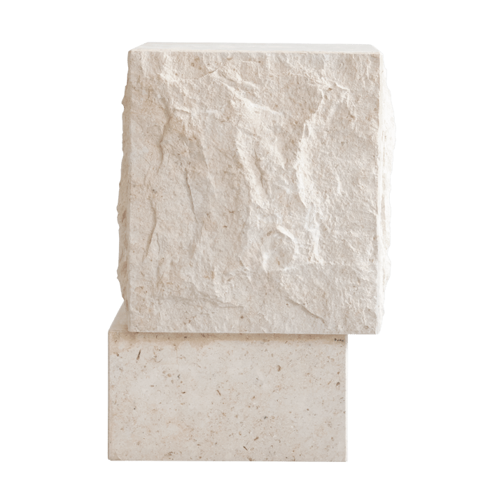Temple side table tall 50x33 cm, Chrome-limestone 101 Copenhagen