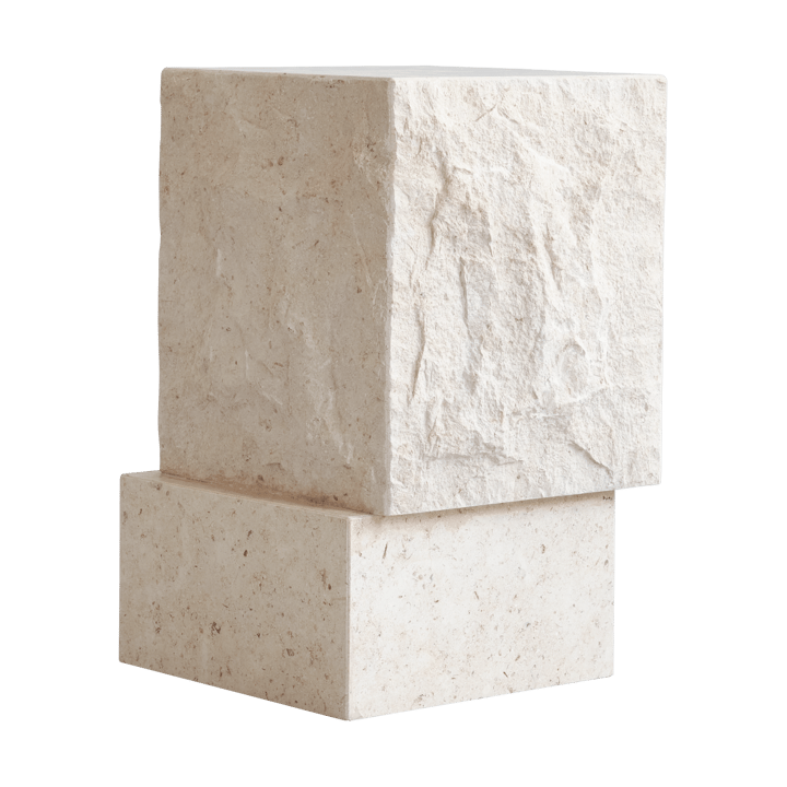 Temple side table tall 50x33 cm, Chrome-limestone 101 Copenhagen