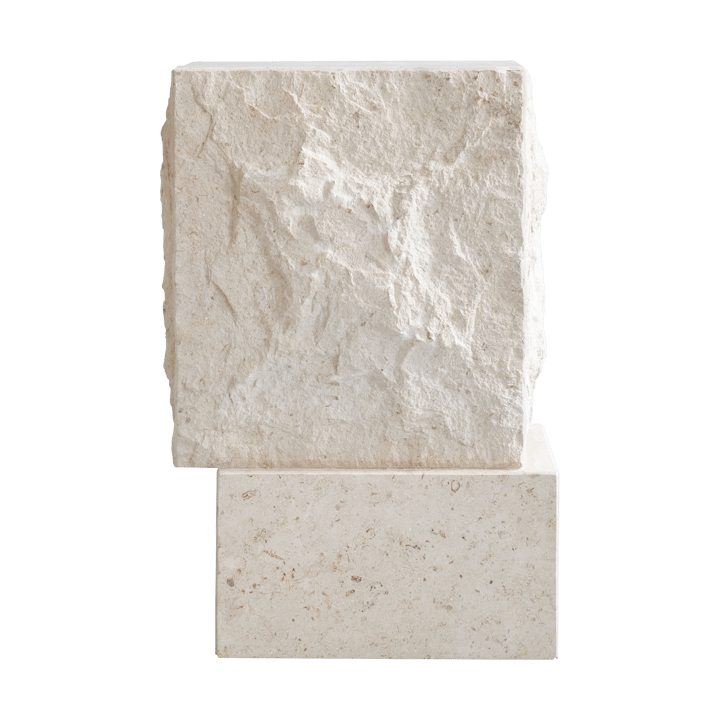 Temple side table tall 50x33 cm, Chrome-limestone 101 Copenhagen