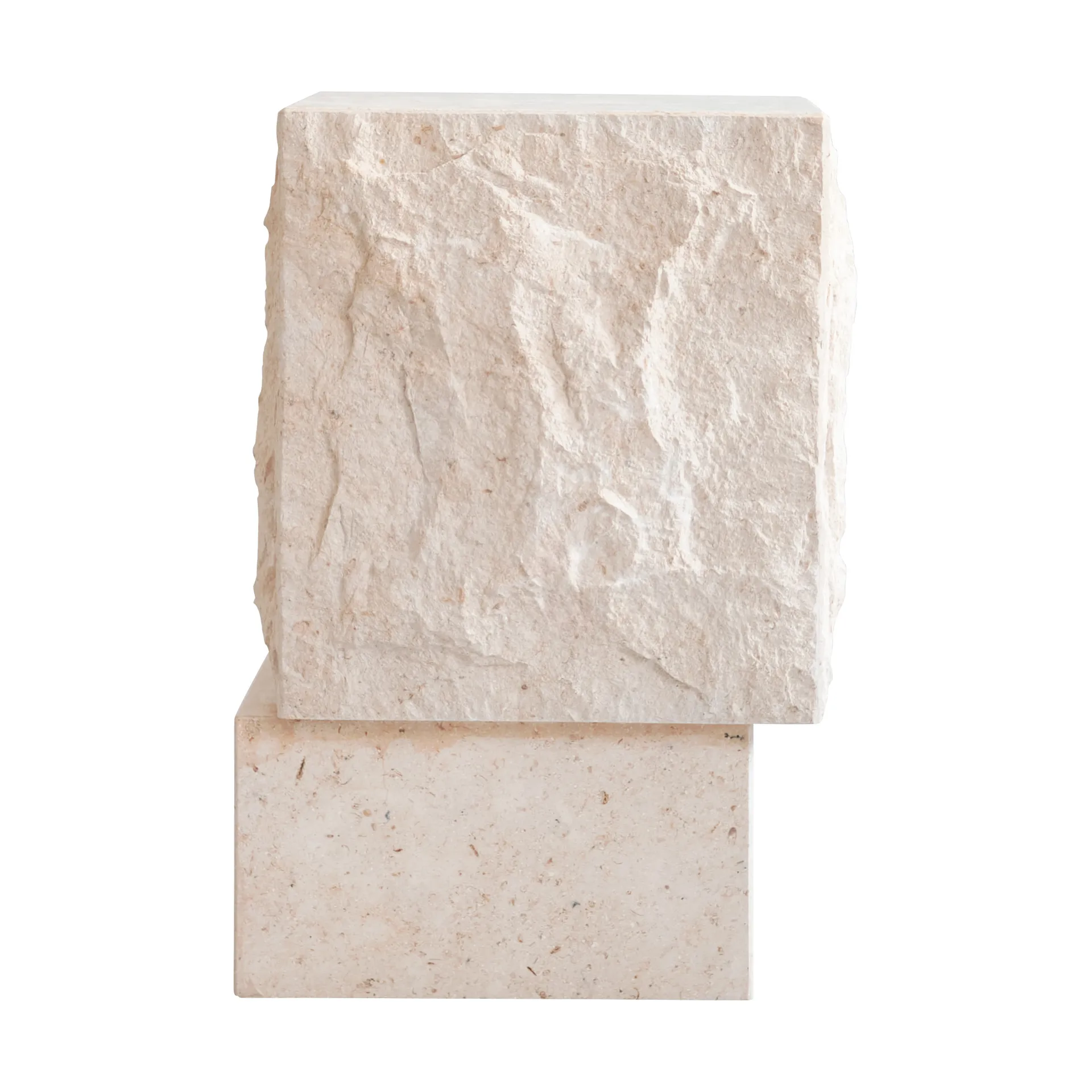 Temple side table tall 50x33 cm, Limestone 101 Copenhagen