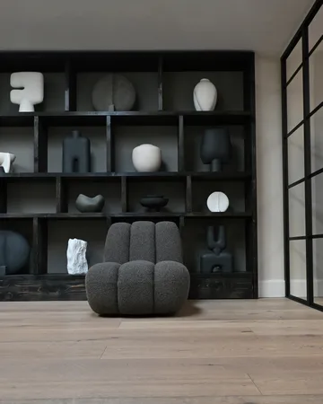 Toe lounge chair bouclé - Deep taupe - 101 Copenhagen