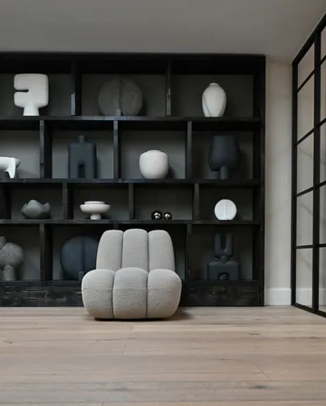 Toe lounge chair bouclé - Smoked sand - 101 Copenhagen