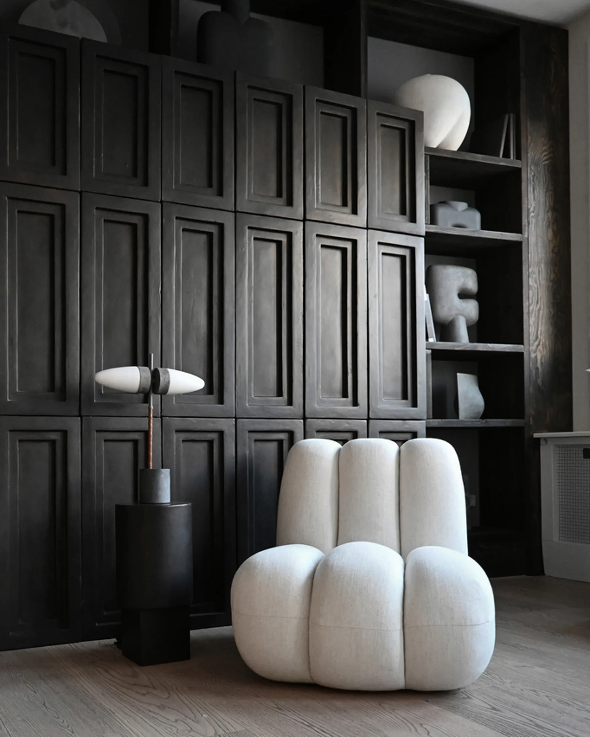 Toe lounge chair linen, White chalk 101 Copenhagen