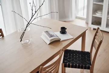 Alfred dining table - White pigmented oak, 90x220 cm - 1898