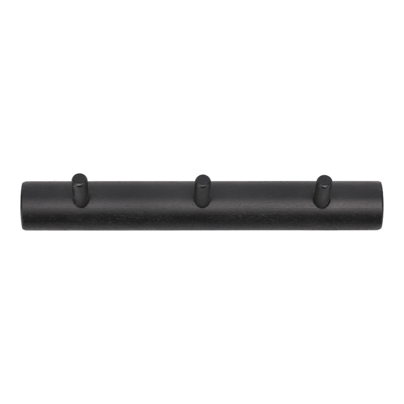 1898 Allsarp hook rack 3 hooks Black-painted birch