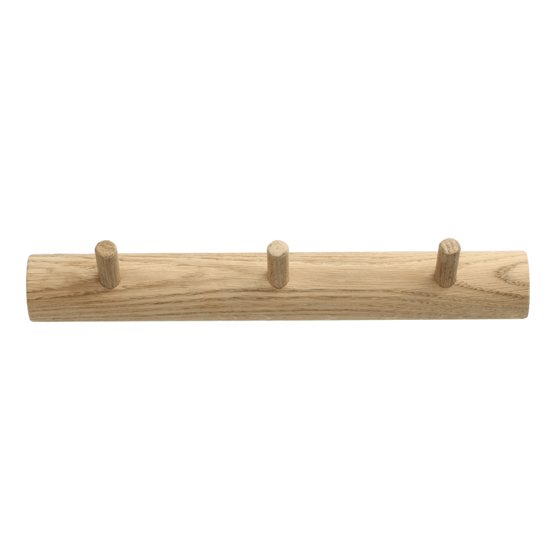 1898 Allsarp hook rack 3 hooks Oak