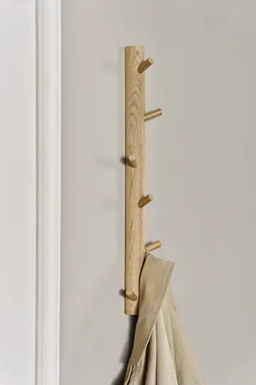 Allsarp vertical coat rack, 6 hooks - Oak - 1898