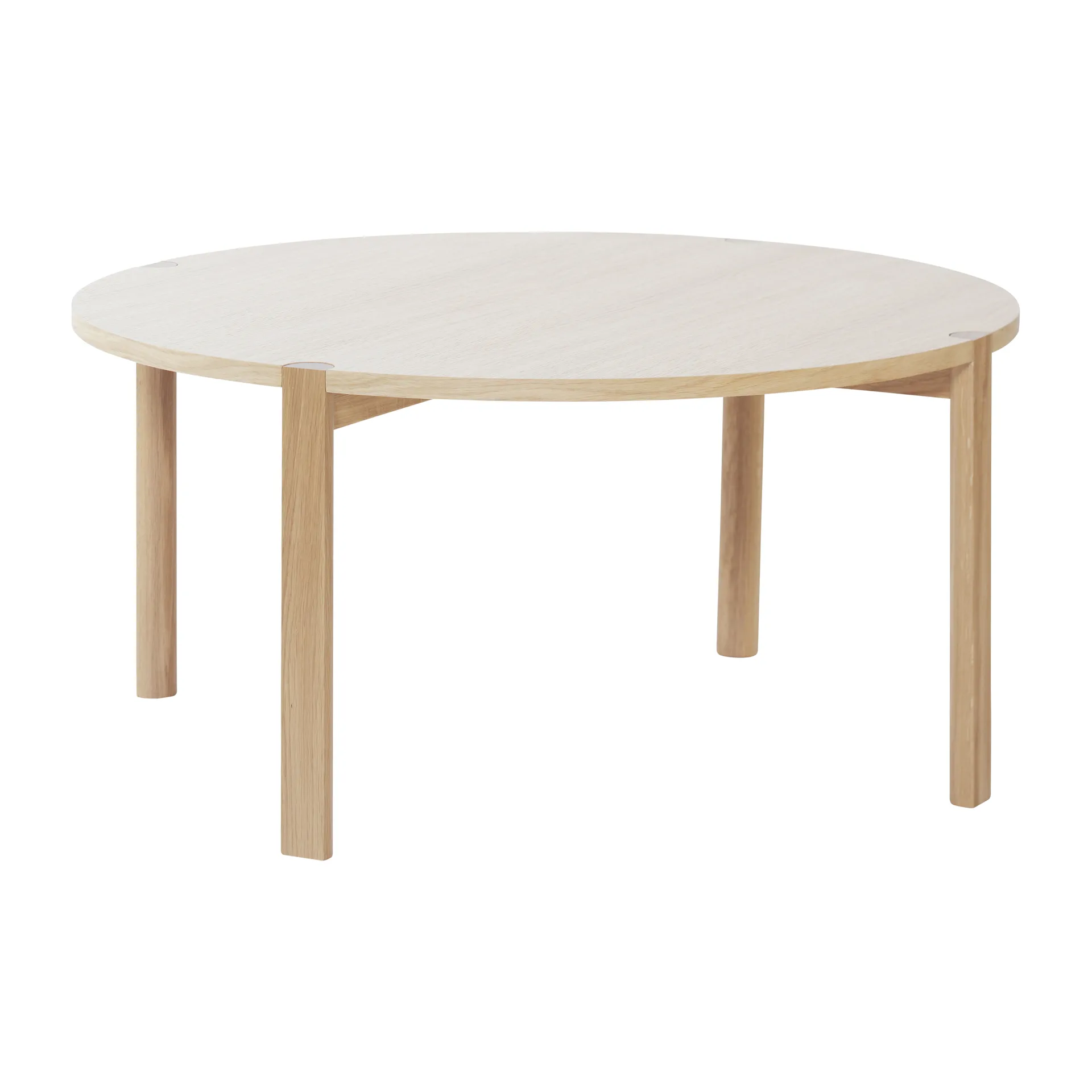 Anton coffee table Ø90 cm, White pigmented oak 1898