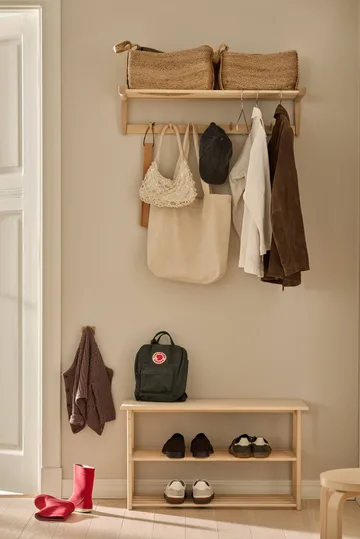 Bäckebo hat rack - Birch, 7 knobs - 1898