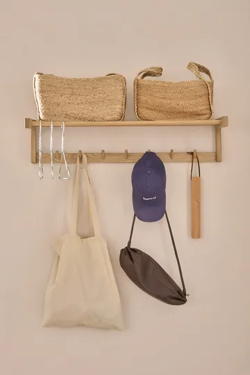 Bäckebo hat rack - Oak, 7 knobs - 1898
