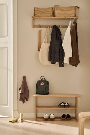 Bäckebo hat rack - Oak, 7 knobs - 1898