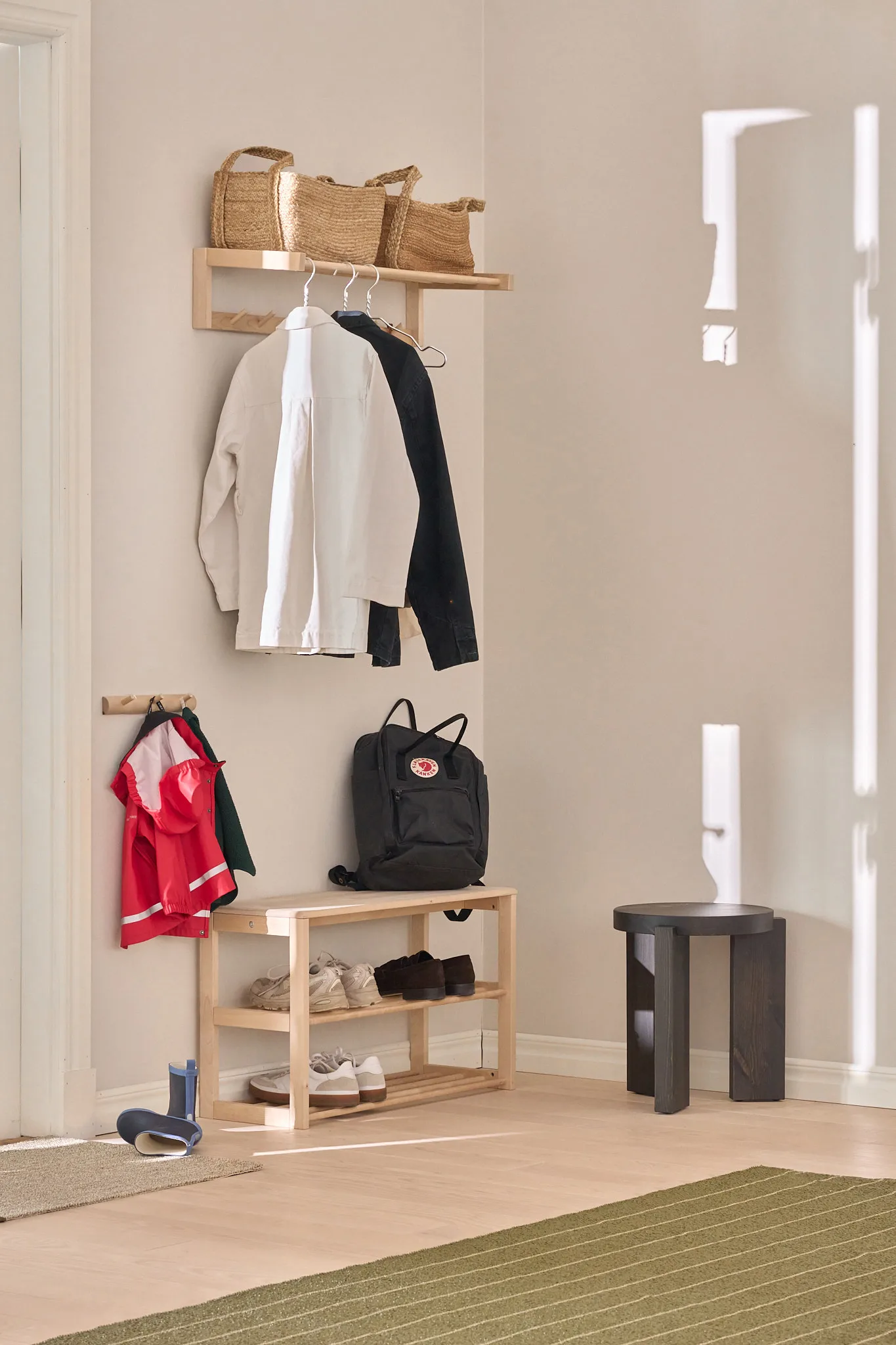 Bäckebo shoe rack with seat, Birch, 80x48x30 cm 1898