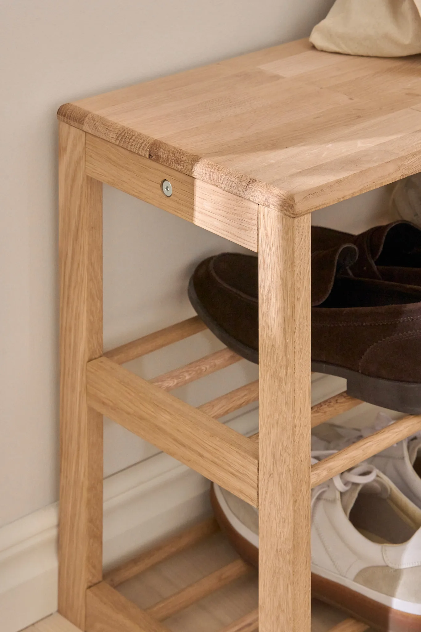 Bäckebo shoe rack with seat, Oak, 80x48x30 cm 1898