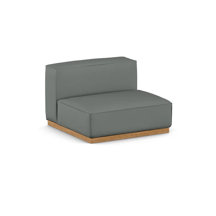 Bergsdal 1.5-seater armchair - Caleido grey 1240-Oak-stained ash, 1,5-seater - 1898