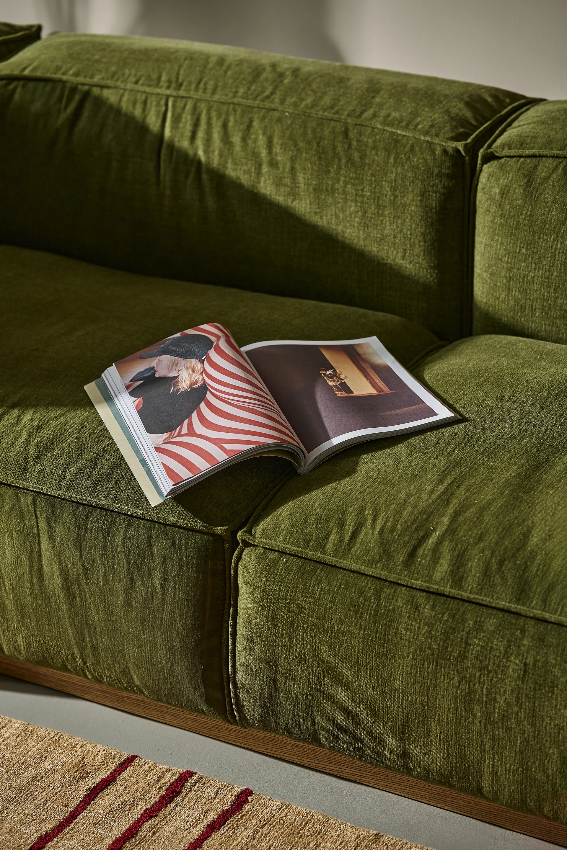 Bergsdal 3-seater sofa, Luisa green 1898