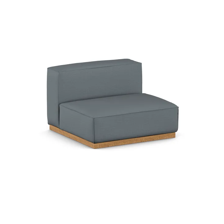 Bergsdal armchair - Same Blue 6678-oak-stained, 1.5-seater - 1898