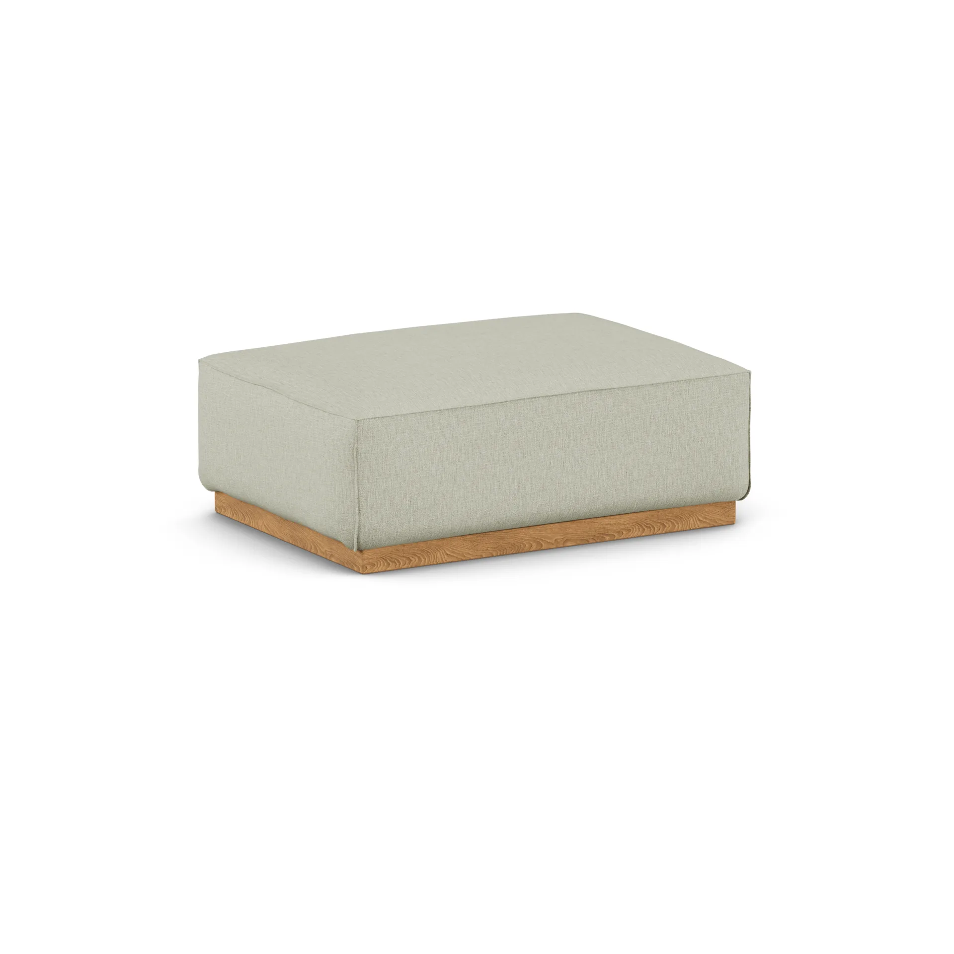 Bergsdal footstool, Luisa beige 3981-Oak-stained ash 1898