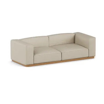 Bergsdal sofa - Bern beige 0341-Oak-stained ash, 3-seater - 1898