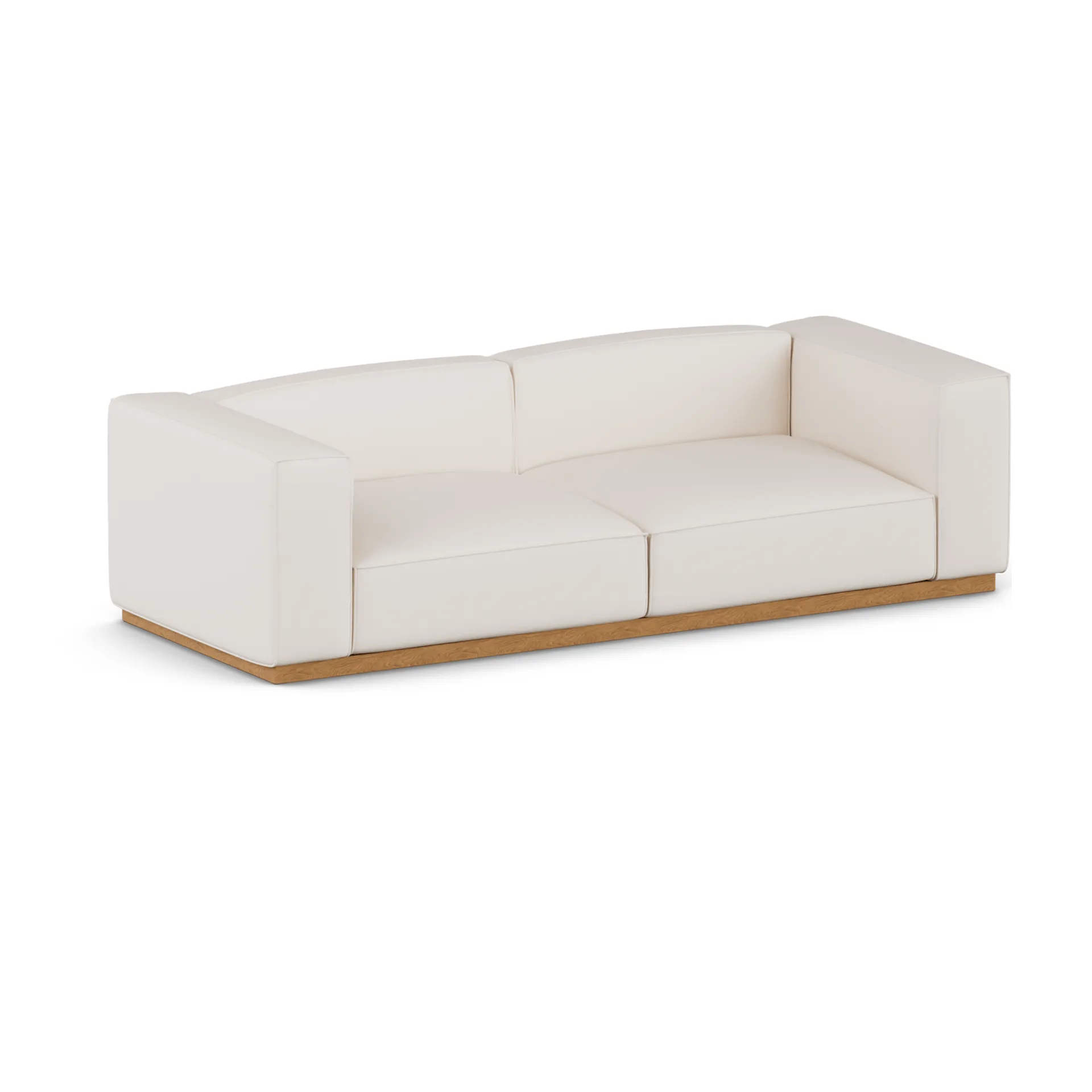 Bergsdal sofa, Caleido beige 9600-Oak-stained ash, 3-seater 1898