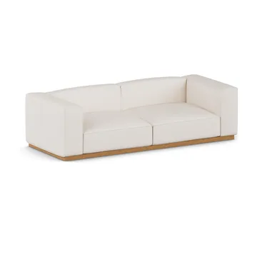 Bergsdal sofa - Caleido beige 9600-Oak-stained ash, 3-seater - 1898