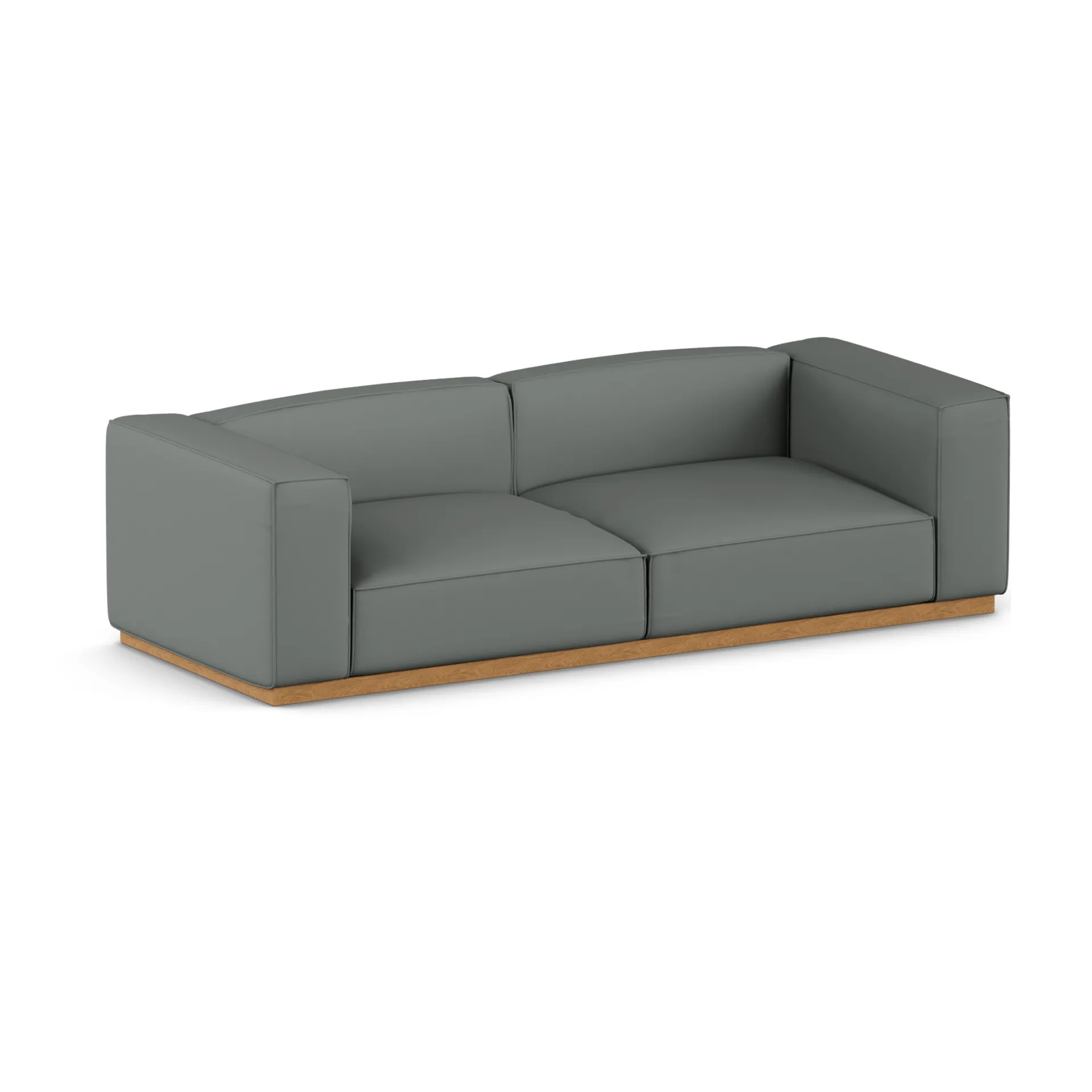 Bergsdal sofa, Caleido grey 1240-Oak-stained ash, 3-seater 1898