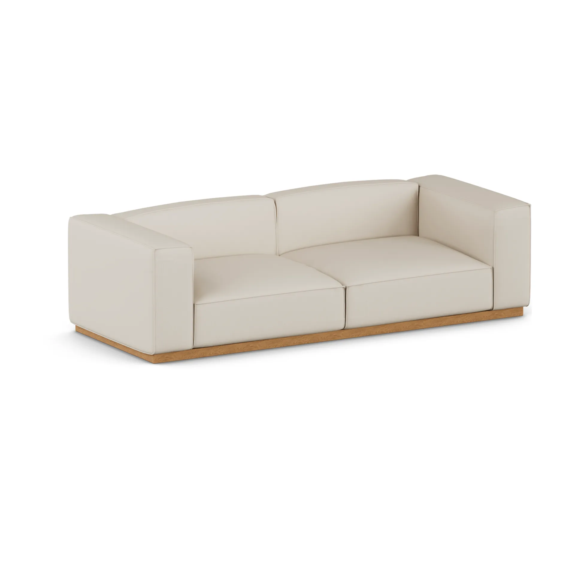 Bergsdal sofa, Jump beige 1956-Oak-stained ash, 3-seater 1898